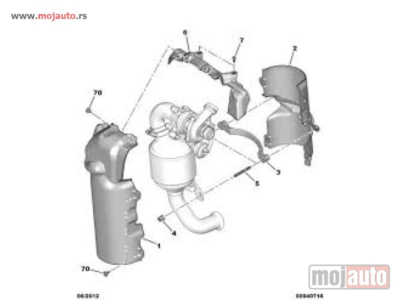 Glavna slika -  Pezo 206 1.4HDI Zastita Turbine Komplet 01- NOVO - MojAuto