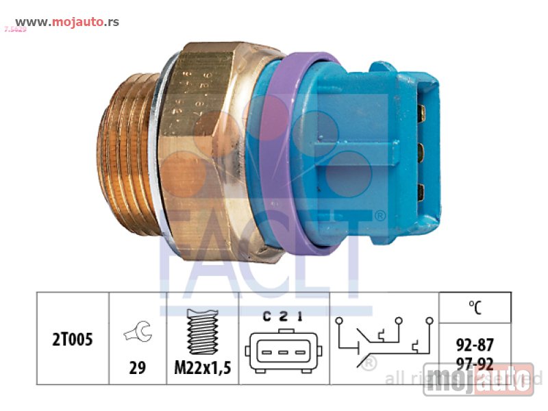 Glavna slika -  Pezo 205,309,405 Termodavac Ventilatora Motora,NOVO - MojAuto