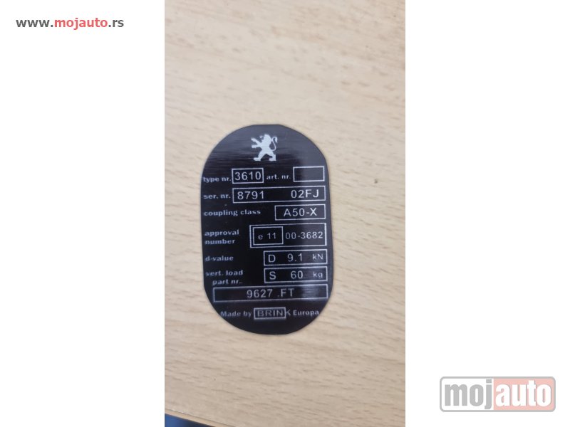 Glavna slika -  Euro pločice za euro kuke - MojAuto