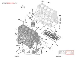 Glavna slika -  Pezo 106,205,206,306,307,308,405,406,407,508 Cep Bloka Motora,NOVO - MojAuto