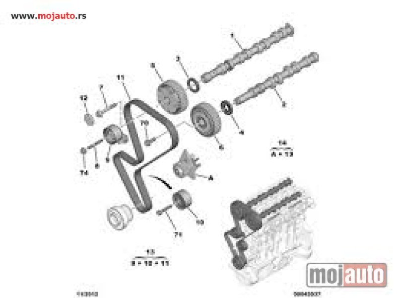 Glavna slika -  Pezo 206 1.4B 16V Bregasta Osovina Usisna 98- NOVO - MojAuto