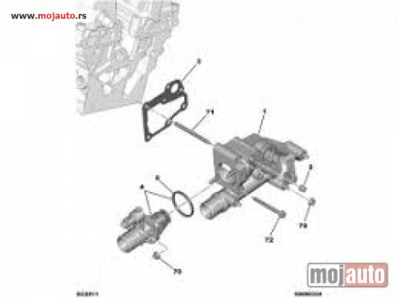 Glavna slika -  Pezo 307 2.0B 16V Kuciste Termostata 01-07,NOVO - MojAuto