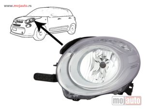 Glavna slika -  Fiat 500L Far Desni Elektricni 12-17,NOVO - MojAuto