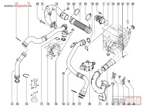 Glavna slika -  Reno Megane 1.5 DCI Crevo Interkulera Gornje 09-15, NOVO - MojAuto