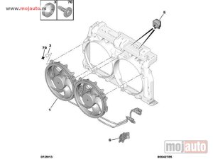Glavna slika - Pezo 407 2.2HDI Ventilator Hladnjaka Motora Levi 04-10,NOVO - MojAuto