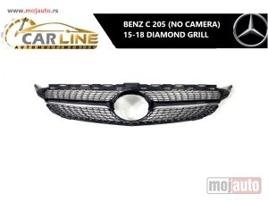 NOVI: delovi  MERCEDES W205/C205 DIAMOND PREDNJI GRILL (BEZ KAMERE) 15-18