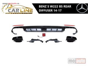 NOVI: delovi  MERCEDES S W222 BS ZADNJI DIFUZOR SA LED STOP SVETLOM 14-17