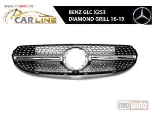 NOVI: delovi  MERCEDES GLC X253/C253 DIAMOND PREDNJI GRILL 16-19
