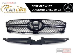 NOVI: delovi  MERCEDES GLE W167 DIAMOND PREDNJI GRILL 20-23