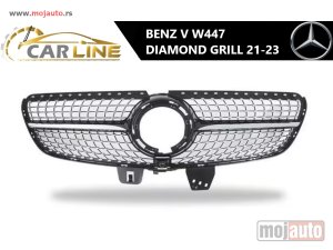 Glavna slika -  MERCEDES V W447 DIAMOND PREDNJI GRILL 21-23 - MojAuto