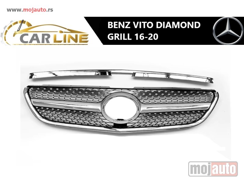 Glavna slika -  MERCEDES V VITO DIAMOND PREDNJI GRILL 16-20 - MojAuto
