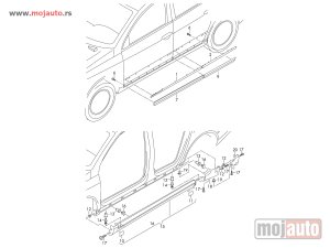 Glavna slika -  VW Passat B6 Lajsna Zadnjih Vrata Desno 05-10,NOVO - MojAuto