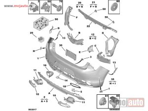 Glavna slika -  Citroen DS 5 Ukras Nosac Zadnjeg Branika Desno 11- NOVO - MojAuto
