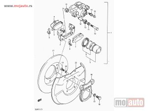 Glavna slika -  Suzuki Samuraj Kociona Klesta Prednja Desno 81-04,NOVO - MojAuto
