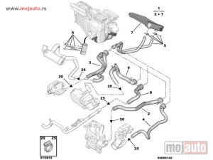 Glavna slika -  Citroen Nemo 1.4HDI Crevo Hladnjaka Kabine 08- NOVO - MojAuto