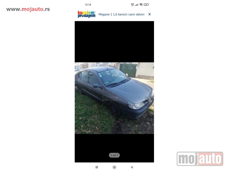 Glavna slika -  Megane 1 1.6 benzin razni delovi - MojAuto