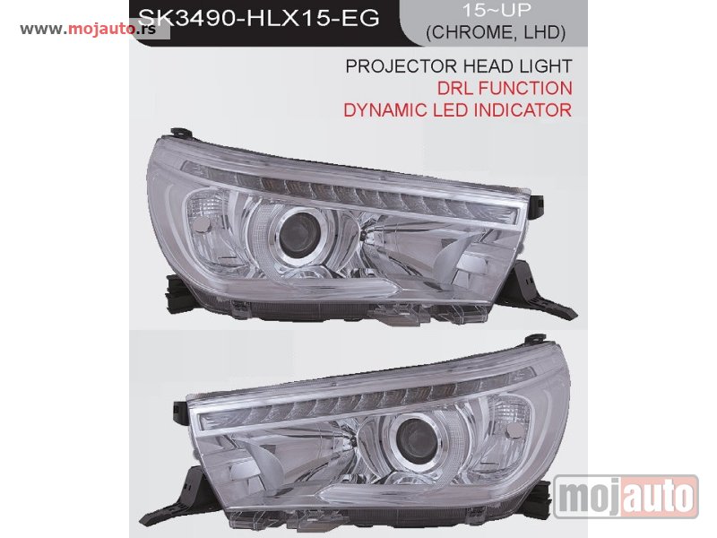 Glavna slika -  Toyota Hylux Farovi Devil Eye Hrom halogeni 15-19 - MojAuto