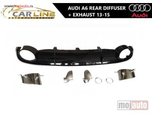 NOVI: delovi  AUDI A6 ZADNJI DIFUZOR SA AUSPUHOM 13-15