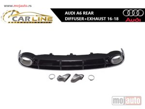 NOVI: delovi  AUDI A6 ZADNJI DIFUZOR SA AUSPUHOM 16-18