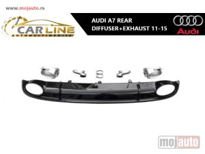 NOVI: delovi  AUDI A7 ZADNJI DIFUZOR SA AUSPUHOM 11-15
