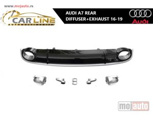 NOVI: delovi  AUDI A7 ZADNJI DIFUZOR SA AUSPUHOM 16-19