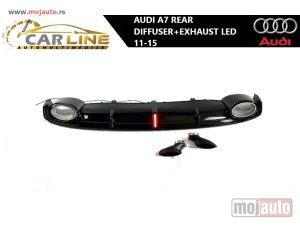NOVI: delovi  AUDI A7 ZADNJI DIFUZOR SA AUSPUHOM LED 11-15