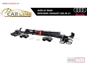 NOVI: delovi  AUDI A7 ZADNJI DIFUZOR SA AUSPUHOM LED 20-21