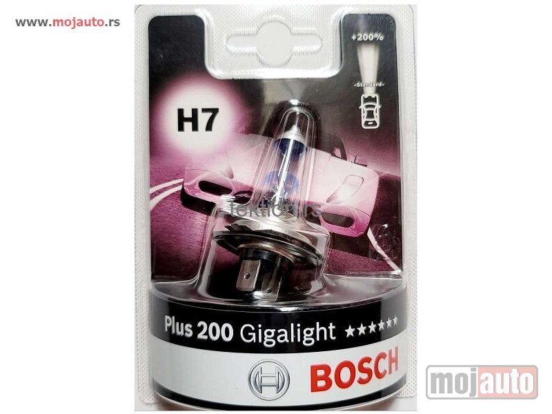 Glavna slika -  H7 Bosch +200% pojačana sijalica GigaLight/1600 lumena/3490k - MojAuto