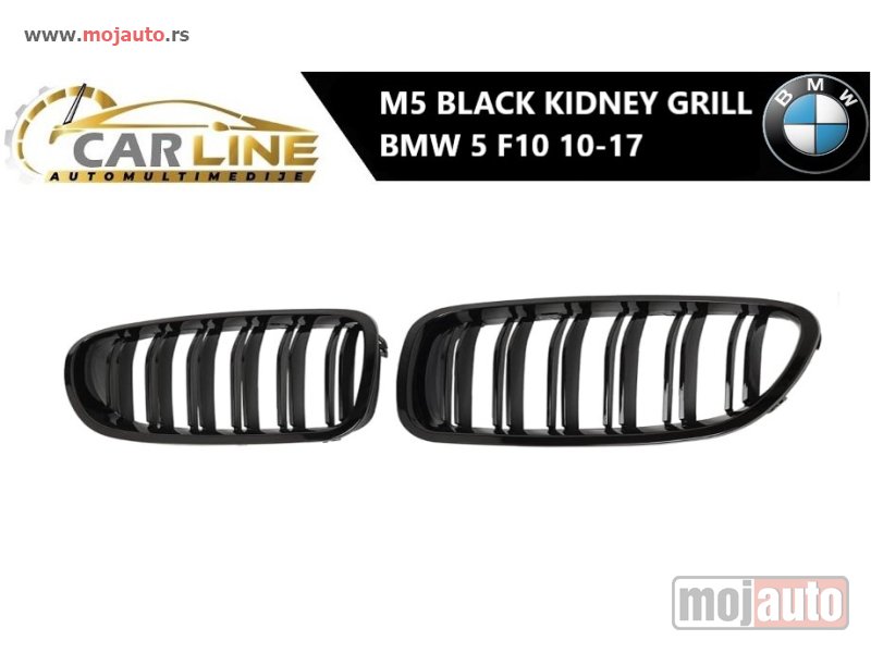 Glavna slika -  BMW 5 F10 M5 BLACK KIDNEY PREDNJI GRILL 10-17 - MojAuto