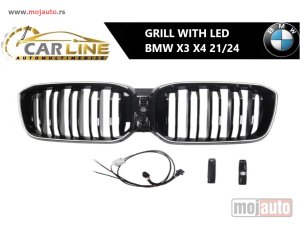NOVI: delovi  BMW X4 G02 X3 G01 LED PREDNJI GRILL 21-24