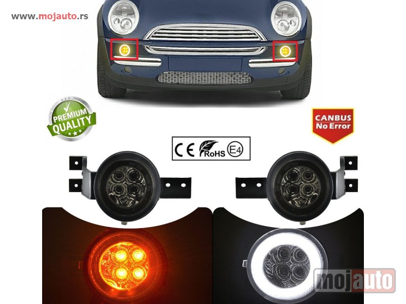 Glavna slika -  Mini R50,R52,R53 Led prednji migavac i dnevno svetlo Drl tipski mini smoke lens - MojAuto