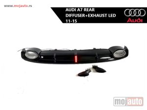 Glavna slika -  Audi A7 zadnji difuzor sa auspuhom LED 11-15 - MojAuto