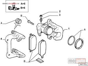 NOVI: delovi  Fiat Panda Nosac Kocionih Celjusti Zadnja Osovina 03- NOVO