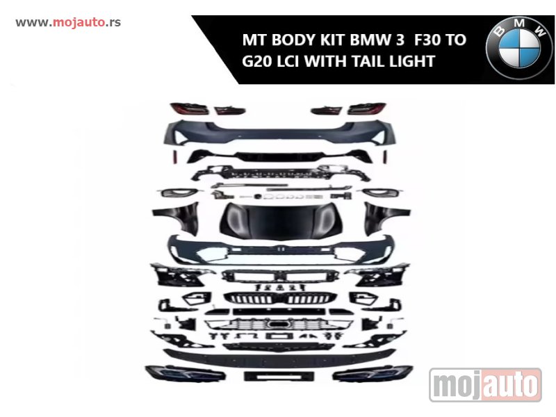 Glavna slika -  BMW 3 F30 u G20 LCI MT body kit sa stop svetlima - MojAuto