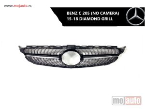 NOVI: delovi  Mercedes w205/c205 diamond prednji grill bez kamere 15-18