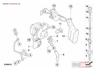 NOVI: delovi  Mini Cooper 1.6D Cev Turbine 07-10,NOVO