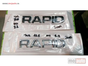 Glavna slika -  Škoda Rapid zadnja oznaka Crna,hrom. - MojAuto