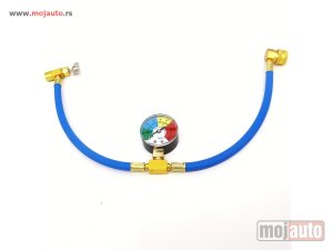 Glavna slika -  Set za dopunu auto klime crevo sa manometrom R134A - MojAuto