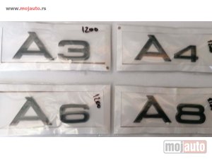 Glavna slika -  Audi A3,A4,A6,A8 Crne piano black oznake - MojAuto