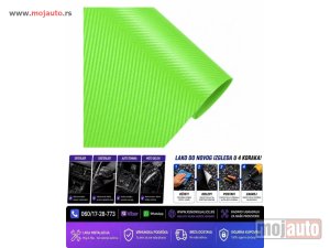NOVI: delovi  Folija karbon carbon 3d zelena 152cm x 1m