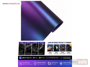 NOVI: delovi  Folija karbon carbon 3d kameleon 152cm x 1m