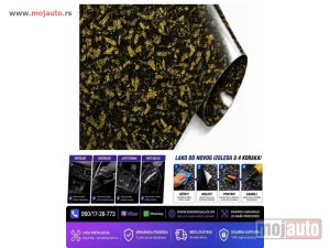 NOVI: delovi  Folija karbon carbon mansory zlatna 152cm x 1m