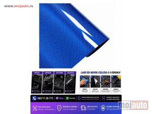 NOVI: delovi  Folija karbon carbon 5d plava 152cm x 1m