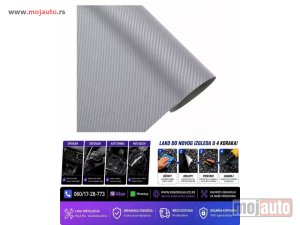 NOVI: delovi  Folija karbon carbon 3d siva 152cm x 1m