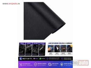 NOVI: delovi  Folija karbon carbon 3d crna 152cm x 1m