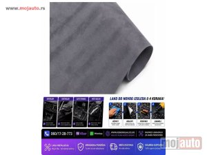 NOVI: delovi  Folija alkantara siva 152cm x 1m