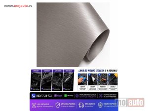 NOVI: delovi  Folija bruseni aluminium siva 152cm x 1m