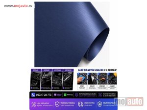NOVI: delovi  Folija bruseni aluminium plava 152cm x 1m
