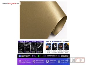 Glavna slika -  Folija bruseni aluminium zlatna 152cm x 1m - MojAuto