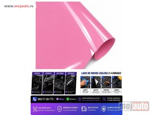 NOVI: delovi  Folija sjajna roze 152cm x 1m